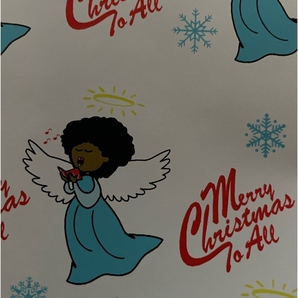 Wrapping Paper African American Angels Christmas 3 Rolls 12.5sqft - Afrocentric - Picture 5 of 7